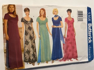 Butterick Sewing Pattern-#5368 Misses' CLassics-Size 6-10 Evening length dress - Picture 1 of 2