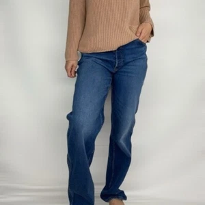 RE/DONE 90s High Rise Loose Straight Leg Jean in Color Jetty - Picture 1 of 11