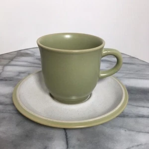 Vintage Noritake Folkstone South Pacific Green Coffee Cup and Saucer Set #8503 - Picture 1 of 5
