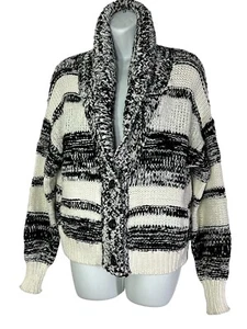 360 Sweater Cardigan Women's Extra Small New Annie Stripe Long Sleeve Cotton - Picture 1 of 17