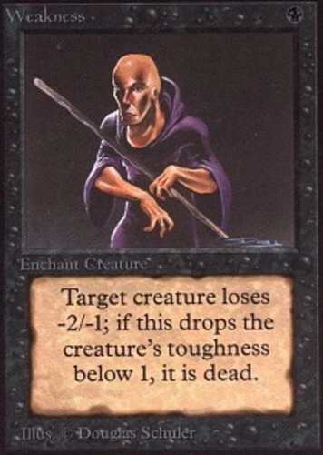 Weakness ~ Moderately Played Unlimited MTG Magic UltimateMTG Black Card - Image 1 of 1