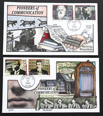 U.S. Used #3061/64 32c Communication Pioneers 1996 Collins First Day Cover (FDC) - Image 1 of 3