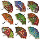 10 PC Lot Vintage indian Handmade Patchwork Decorative umbrella Sun Parasol