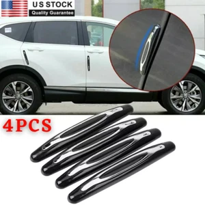 4Pcs Black Car Door Edge-Scratch Anti-collision Protector Guard Strip Universal - Picture 1 of 8