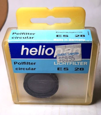 Heliopan 28mm Circular Polarizer Polarizing CPL Glass Lens Filter E28 Germany Po - Image 1 of 3