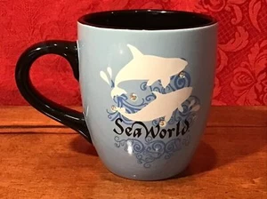 Shamu Sea World Souvenir Coffee Mug Cup Blue Killer Whale - Picture 1 of 6