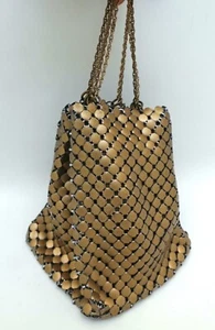 VTG Deco Whiting & Davis Gold Alumesh Drawstring Evening Bag Wristlet Purse - Picture 1 of 8