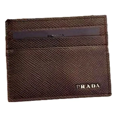 Новый Prada Saffiano мужской Bruciato коричневый кредитной карты бумажник  - Изображение 1 из 4