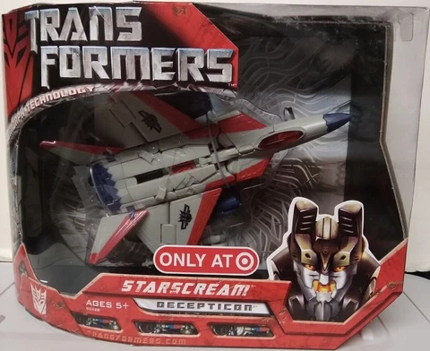 Transformers 2007 Movie Voyager Class Starscream Target Exclusive F-22 Raptor G1 Cover