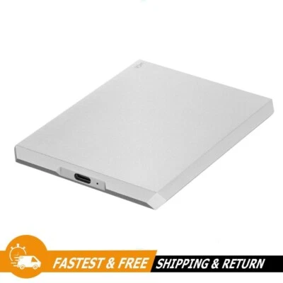 LaCie Mobile Drive 1TB USB-C External Hard Drive, Silver (STHG1000400-RC) - Image 1 of 4