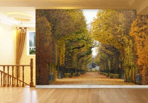 3D Autumn Forest ZHU3988 Wallpaper Wall Mural Removable Self-adhesive Zoe - Picture 1 of 5