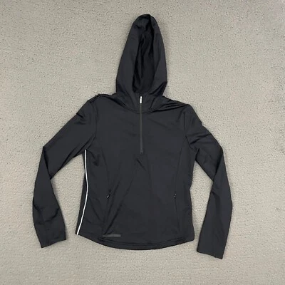 Ralph Lauren Active Jacket Womens Small Black Hooded 1/2 Zip Activewear Mom - Image 1 of 4
