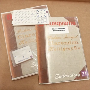 Husqvarna Vikingo Bordado 21 ALFABETO Tarjeta Cassette Libro 1+ Rosa Orquídea - Imagen 1 de 12