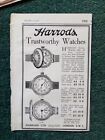 H7-5 Ephemera 1918 Ww1 Advert Harrords Watches