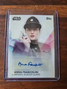 TOPPS STAR WARS WOMEN OF STAR WARS ANNA FRANCOLINI  AUTOGRAPH  CARD - Picture 1 of 2