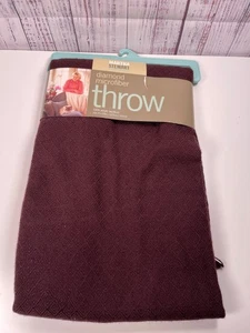 Coperta vintage Martha Stewart tessuto diamante microfibra CottageCore 50x65 frange - Foto 1 di 5