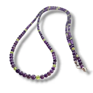 Jay King Long Necklace 46" Amethyst, Peridot New Sterling Silver 925 - Picture 1 of 8
