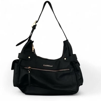 Bolso de hombro Fiorelli de cuero negro con herrajes plateados Foto 1 de 4
