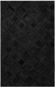 Natural Cowhide Hair on Patch Work Leather Modern Carpet Room Aa78 - Picture 1 of 2