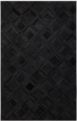 Natural Cowhide Hair on Patch Work Leather Modern Carpet Room Aa78 - Image 1 of 2