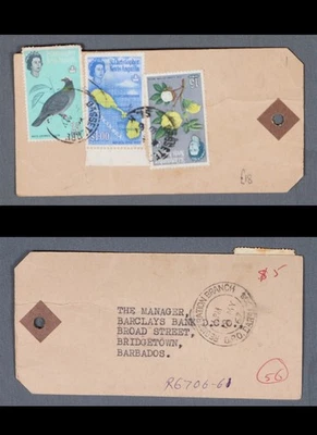 Etiqueta de paquete Mayfairstamps St Kitts & Nevis 1967 a Bridgetown Barbados aau_83649 Foto 1 de 2