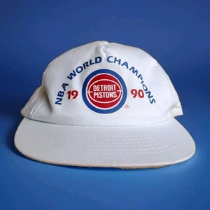Rare Vintage 1990 Detroit Pistons World Champions Snapback Hat Cap *NEW *  - Picture 1 of 7
