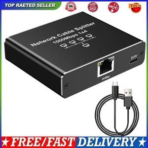 1 auf 4 Gigabit Ethernet Splitter High Speed 1000 Mbps Adapter für Cat6/7/8 Kabel - Bild 1 von 11