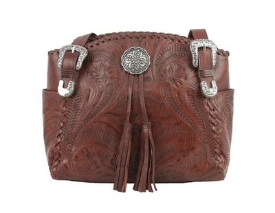 Bolso de Mano American West Western Lariats y Encaje Oculto Castaño 7385780C Foto 1 de 2