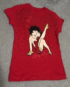 T-shirt Betty Boop vintage 1990x Jingle Boop rossa donna taglia M - Foto 1 di 8