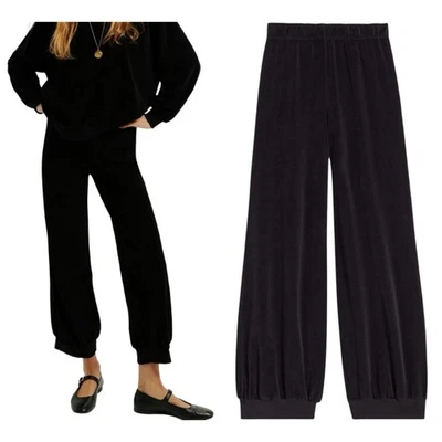 Suzie Kondi The Tosk Velour Harem Pants Black Size XS - Image 1 of 4