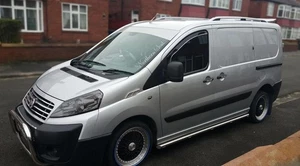 Stainless Side Bars + Amber LEDs + DownLights For Citroen Dispatch SWB 2007-2016 - Picture 1 of 7