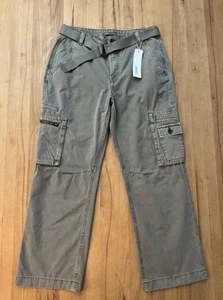 Neu Esprit Cargo Hose Mit Gürtel 100% Baumwolle Gr. 40 Khaki Grün - Bild 1 von 7