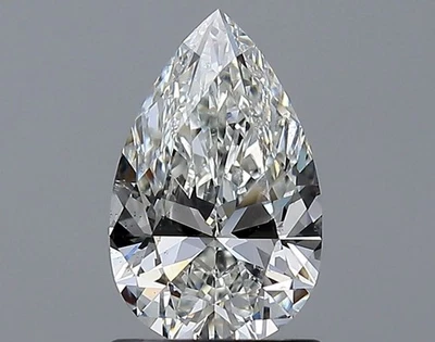 Certificate GIA 1.01 CT Pear Cut Natural Mined Diamond Loose H color SI1 clarity - Image 1 of 2