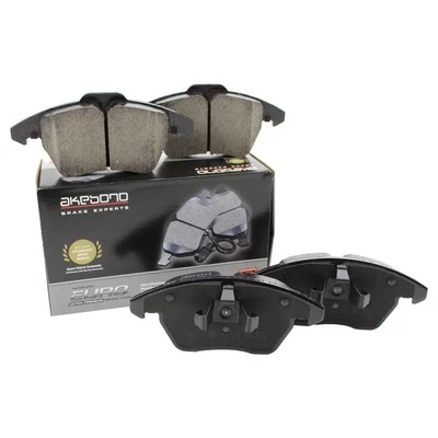 Juego de pastillas de freno delanteras ranuradas de cerámica Akebono Euro para Volkswagen Beetle Jetta Foto 1 de 4