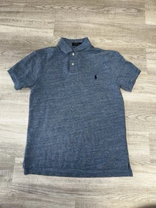 Polo Ralph Lauren Herren Hemd Slim Fit Mittelblau Pony Kurzarm - Bild 1 von 7