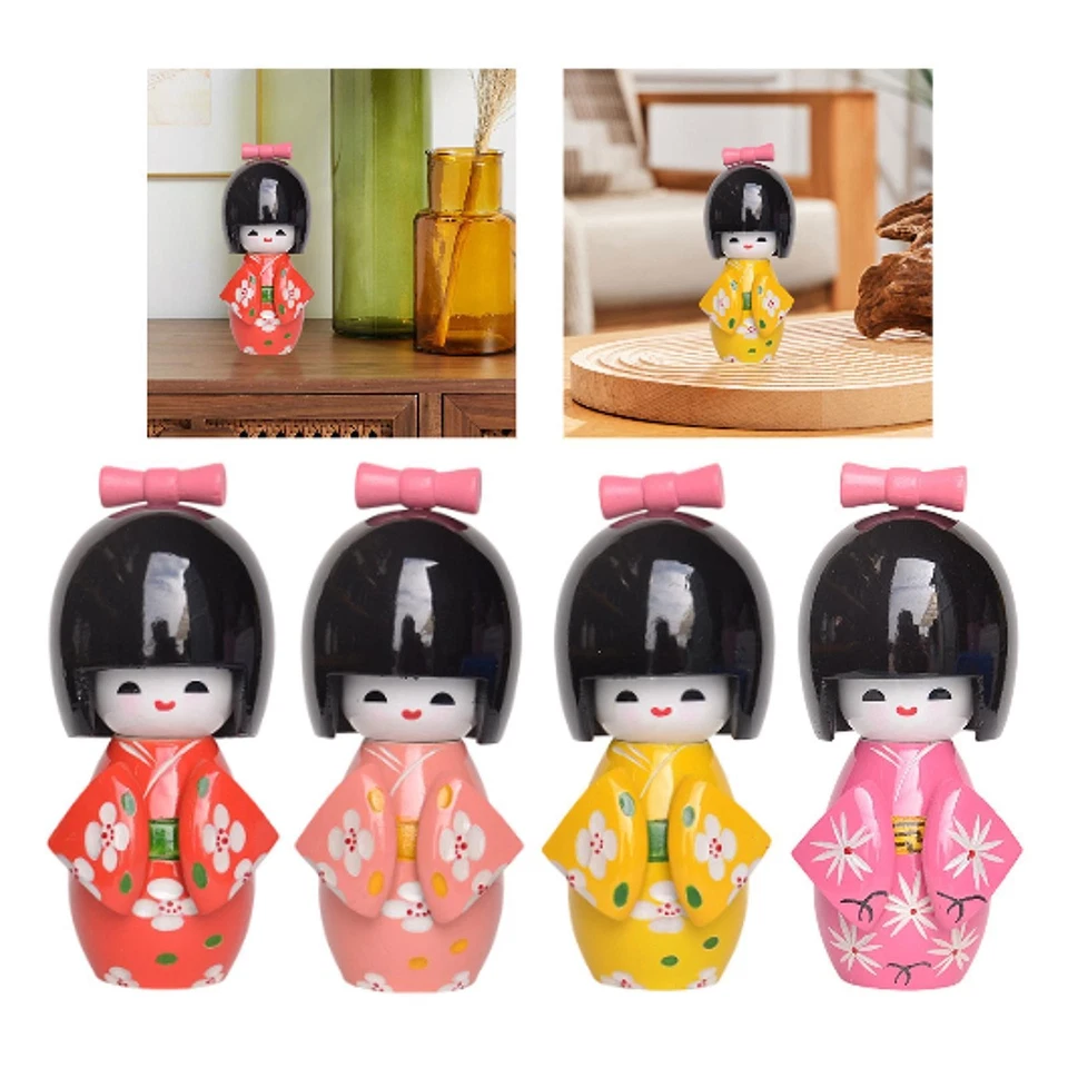 Traditioneller japanischer Kimono Geisha Puppe Schreibtisch Figur kleine Skulptur Ornament - Bild 1 von 1