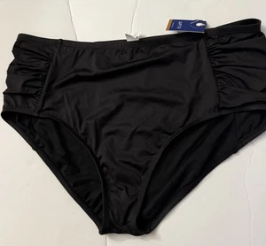 Apt.9 Women NWT Size 3X Black High Waist Swim Bottoms Beach Pool - Picture 1 of 4