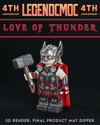 LEGO Star Wars LCM Legend C Moc Love Of Thunder  Jane Foster Thor Minifigure NEW - Image 1 of 4