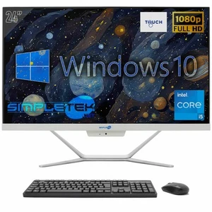 Aio All IN One Touch Screen i5 24 " Full HD Windows 10 8GB 480GB PC Touchscreens - Picture 1 of 8