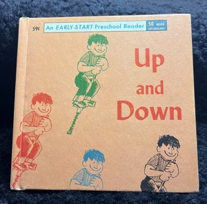 Vintage 1965 Up And Down An Early-Start Preschool Reader HC Wonder Books 50 Word - Picture 1 of 4