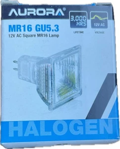 AURORA MR16 GU5.3 12V AC QUADRATISCHE HALOGENLAMPE AU-MR16/35SQ - Bild 1 von 2