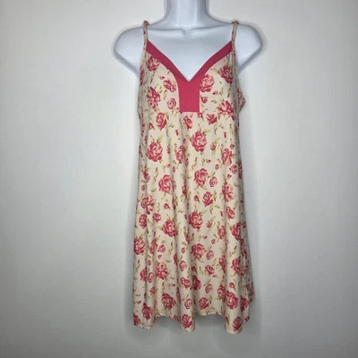 Laura Ashley Mujer Rosa Floral Chemise Talla L Cuello en V Cottage Core Romántico Foto 1 de 4