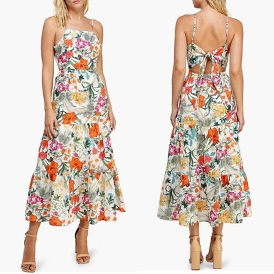 Maxi Vestido para Mujer Koko + Mason Estampado Tropical en Niveles Talla Grande Foto 1 de 4