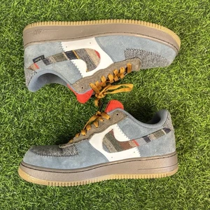 Nike by You ID Air Force 1 x Pendleton grau Wolle blau Wildleder Gr. 10,5 DJ2675-991 - Bild 1 von 7