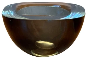 Seguso Poli Murano Italy Italian Sommerso Art Glass Geode Bowl Vtg Cenedese Mcm - Picture 1 of 15