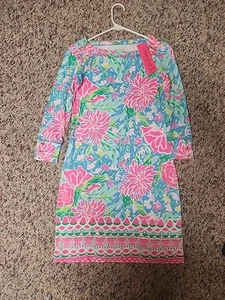 Lilly Pulitzer NWT UPF 50+ Sophie Dress Blue Bunny Business XXS - Picture 1 of 8