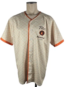 NWOT - UNRL Titos Handmade Vodka Austin Texas Button Up Jersey Shirt 2XL - Picture 1 of 5