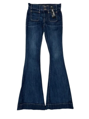 Express Jeans Womens Size 2R Bell Flare Mid Rise Pockets In Front NWT A66 - Image 1 of 4