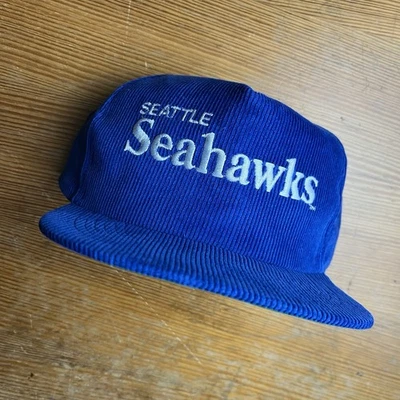 De colección Años 90 NFL Seattle Seahawks Azul Pana Snapback Sombrero por AJD Stock Muerto Foto 1 de 4