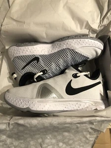 Men’s Size 8.5 - Women’s Size 10 - Nike PG 4 Team White/Black Wolf Grey - Picture 1 of 9
